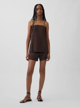 4" Mid Rise Linen-Blend Shorts