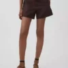 4" Mid Rise Linen-Blend Shorts