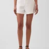 4" Mid Rise Linen-Blend Shorts