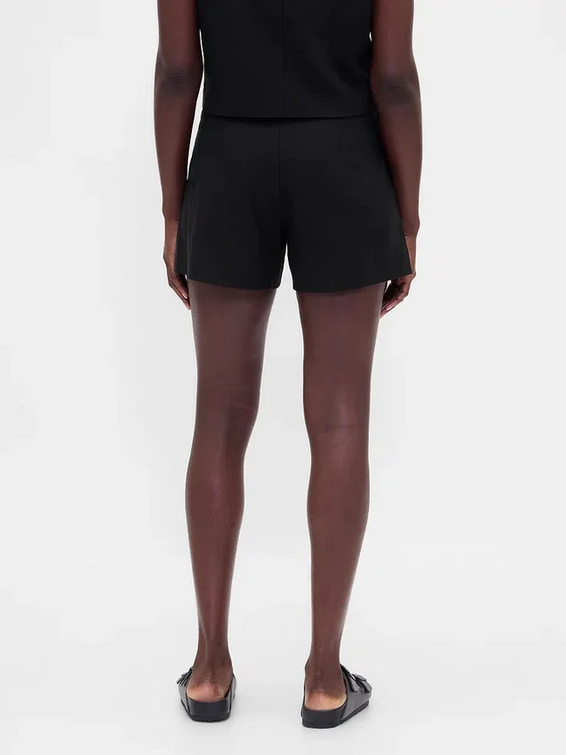 4" Mid Rise Linen-Blend Shorts