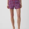 4" Seersucker Plaid Boxer Shorts