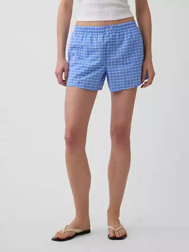 4" Seersucker Plaid Boxer Shorts