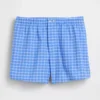 4" Seersucker Plaid Boxer Shorts