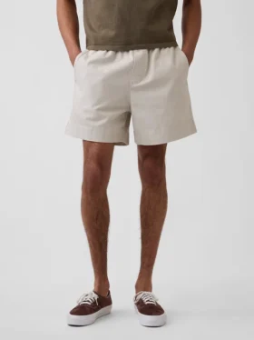 5.5″ Linen-Blend Relaxed Shorts