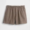 5.5" Linen-Blend Relaxed Shorts