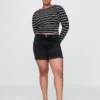 5" Mid Rise Denim Girlfriend Shorts