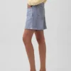 5" Mid Rise Printed Knit Denim Easy Shorts