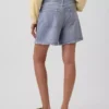 5" Mid Rise Printed Knit Denim Easy Shorts