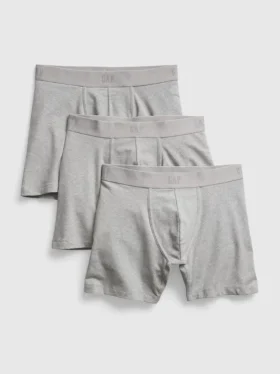 5" Organic Stretch Cotton Boxer Briefs (3-Pack)