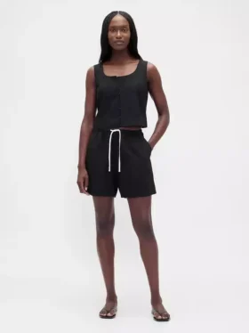 6" Linen-Blend Easy Shorts