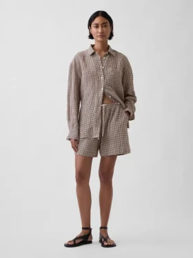 6" Linen-Blend Easy Shorts