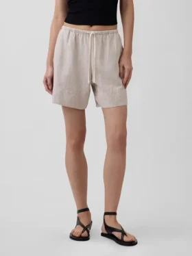 6″ Linen-Blend Easy Shorts