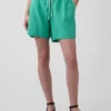 6" Linen-Blend Easy Shorts