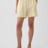 6" Linen-Blend Easy Shorts