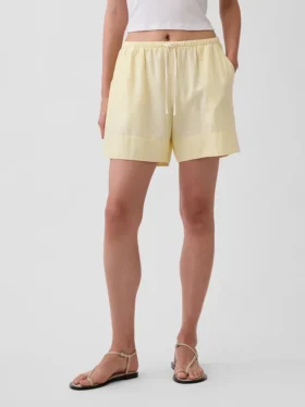 6″ Linen-Blend Easy Shorts