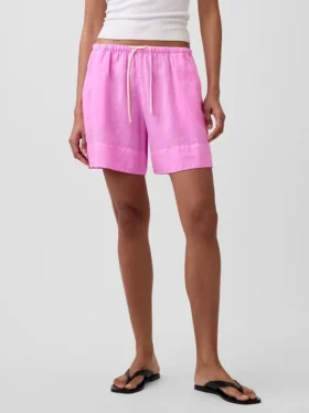 6″ Linen-Blend Easy Shorts
