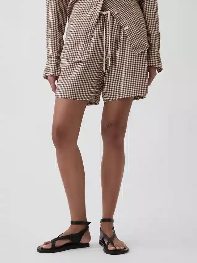 6" Linen-Blend Easy Shorts