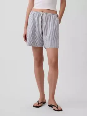 6″ Linen-Blend Easy Shorts