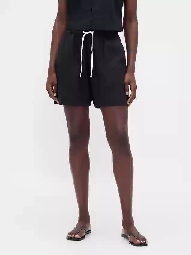 6" Linen-Blend Easy Shorts