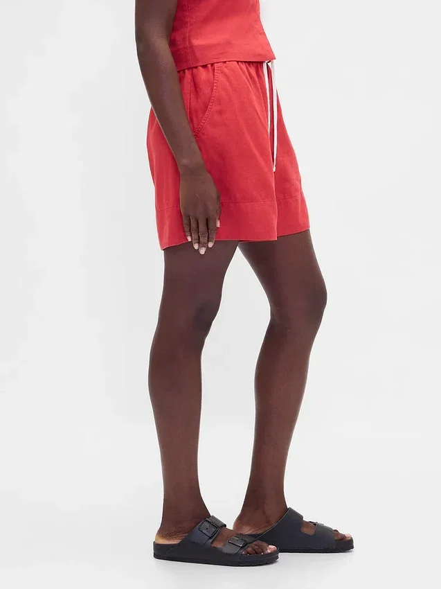 6" Linen-Blend Easy Shorts