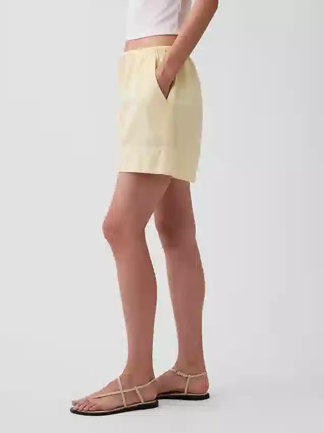 6" Linen-Blend Easy Shorts