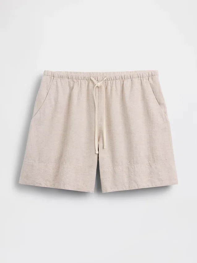 6" Linen-Blend Easy Shorts