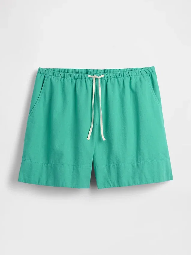 6" Linen-Blend Easy Shorts