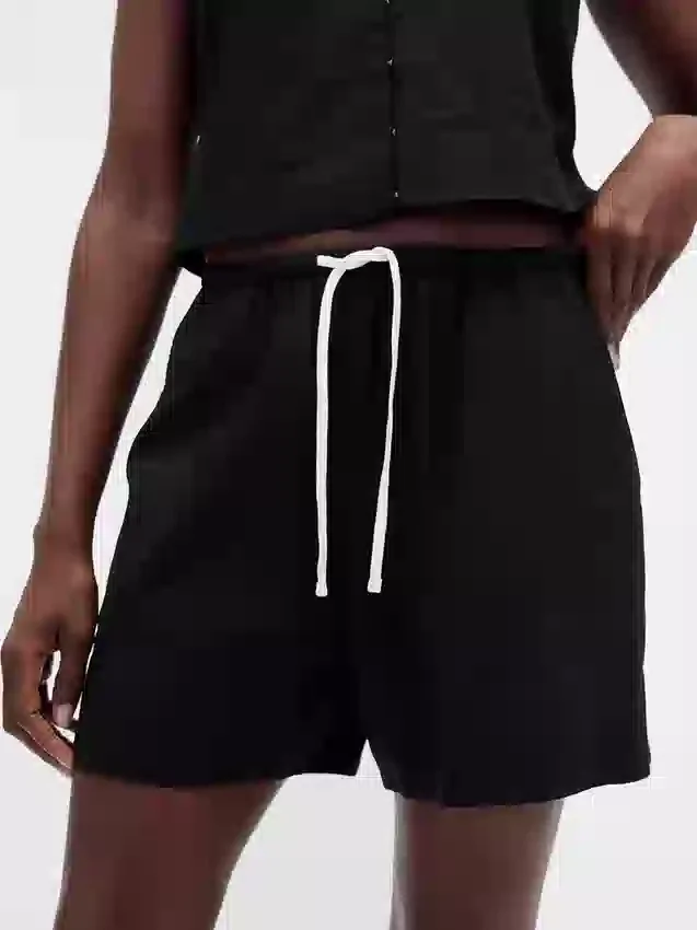 6" Linen-Blend Easy Shorts