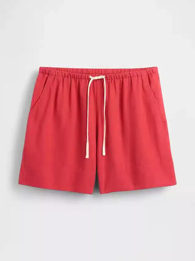 6" Linen-Blend Easy Shorts