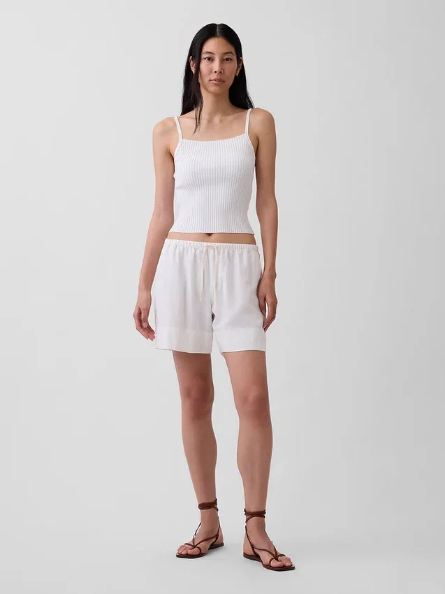 6" Linen-Blend Easy Shorts