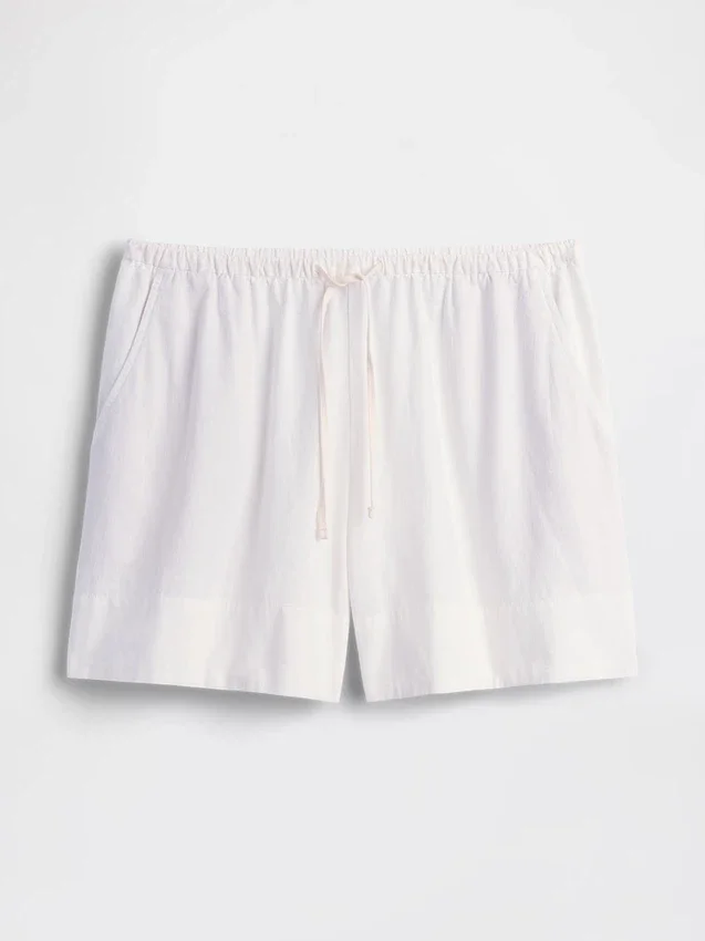 6" Linen-Blend Easy Shorts