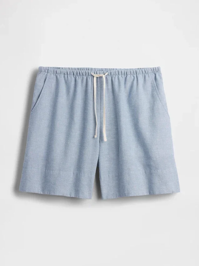 6" Linen-Blend Easy Shorts