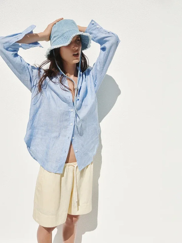 6" Linen-Blend Easy Shorts