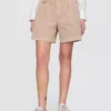 6" Mid Rise Twill Pleated Trouser Shorts