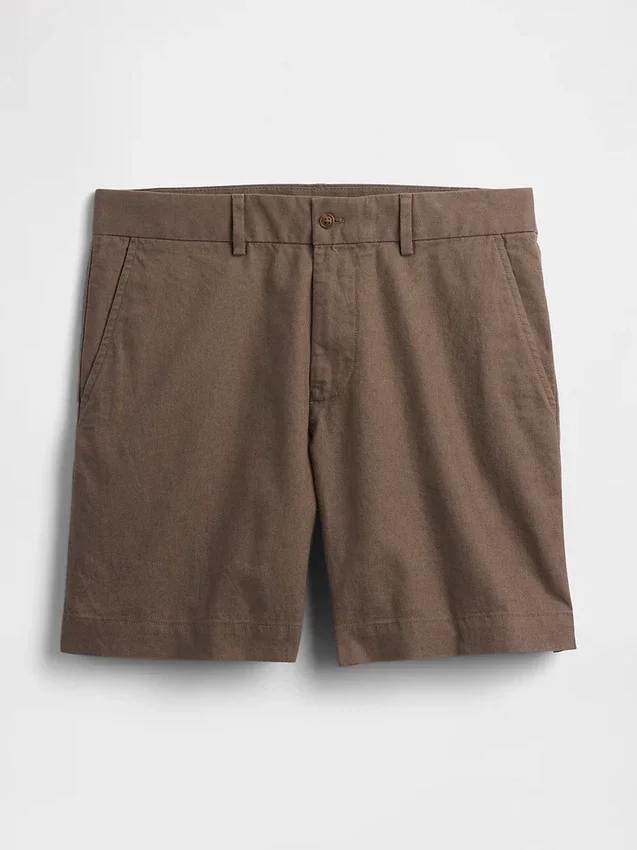 7.5" Linen-Cotton Shorts