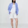 7" Maternity Full Panel Denim Bermuda Shorts