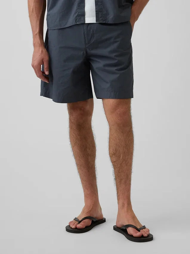 7" Poplin Relaxed Shorts