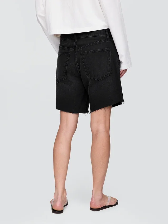 8" Mid Rise '90S Loose Denim Bermuda Shorts