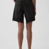 8" Mid Rise Loose Denim Bermuda Shorts