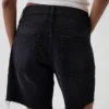 8" Mid Rise Loose Denim Bermuda Shorts