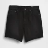 8" Mid Rise Loose Denim Bermuda Shorts