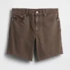 8" Mid Rise Loose Denim Bermuda Shorts