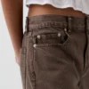 8" Mid Rise Loose Denim Bermuda Shorts