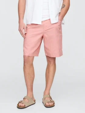9″ Linen-Cotton Easy Shorts