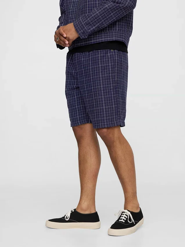 9" Linen-Cotton Easy Shorts