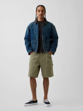 9" Loose Denim Carpenter Shorts