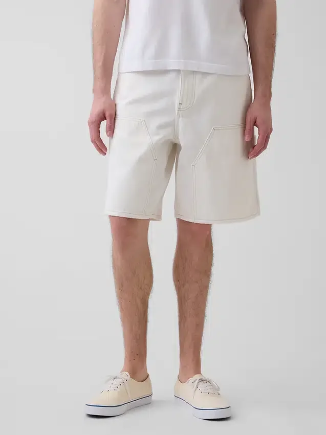 9" Loose Denim Carpenter Shorts