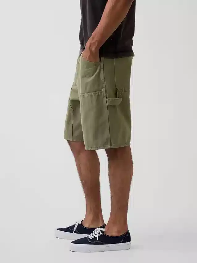 9" Loose Denim Carpenter Shorts