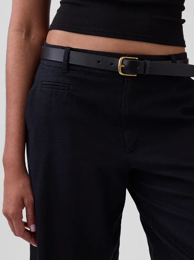 9" Low Rise Linen-Blend Trouser Shorts