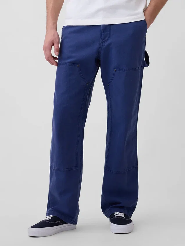 90S Loose Canvas Double-Knee Carpenter Pants
